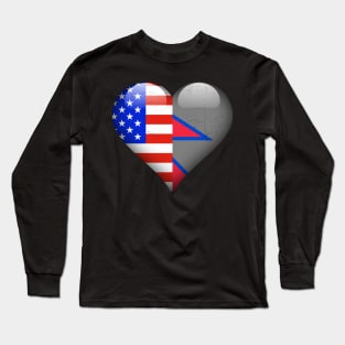 Half American Half Nepalese - Gift for Nepalese From Nepal Long Sleeve T-Shirt